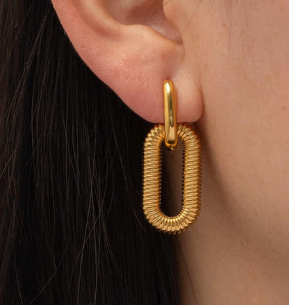 Texture Chain Link Earrings