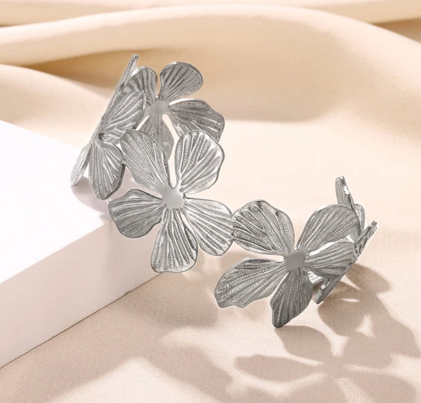 Serena Flower Cuff Bracelet