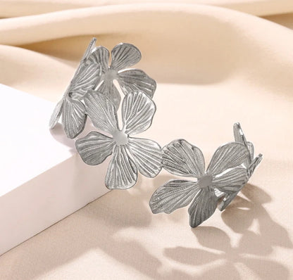 Serena Flower Cuff Bracelet