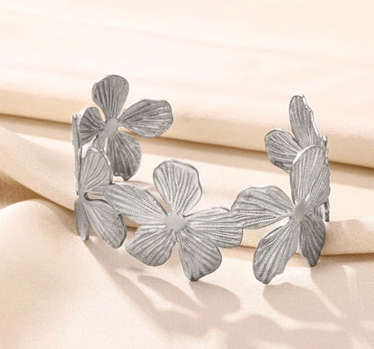 Serena Flower Cuff Bracelet