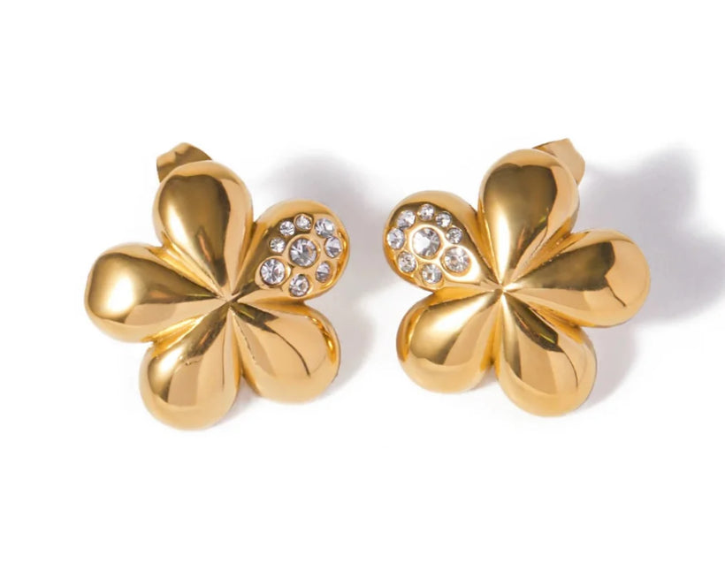 Zoe Crystal Flower Earrings