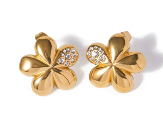 Pendientes de flores de cristal Zoe