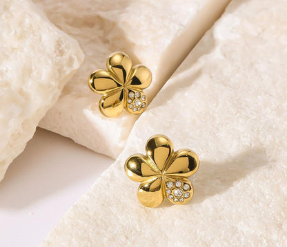 Zoe Crystal Flower Earrings