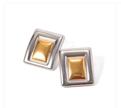 Jesena Mixed Square Stud Earrings