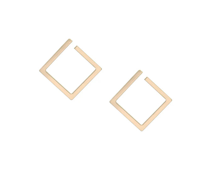 Modern Chic Square Hoop Earrings