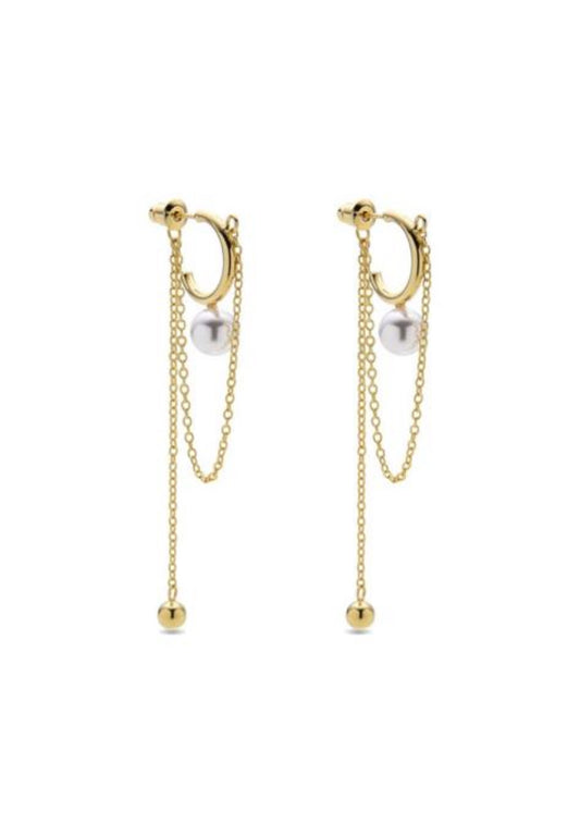 Perla Dangle Chain Earrings