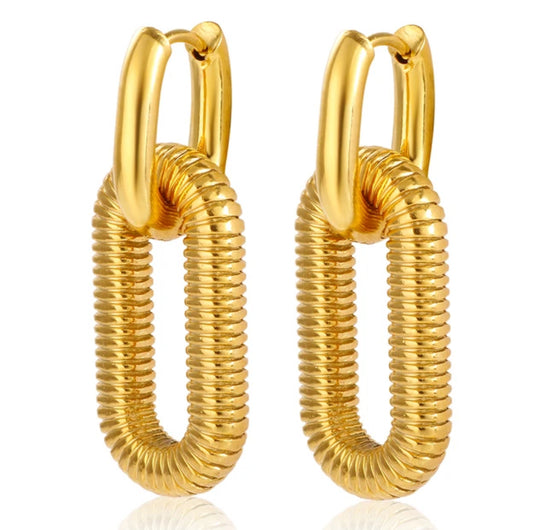 Texture Chain Link Earrings