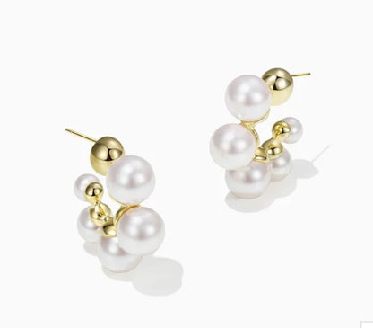 Karolina Pearl Hoop Earrings