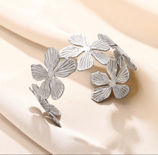 Serena Flower Cuff Bracelet