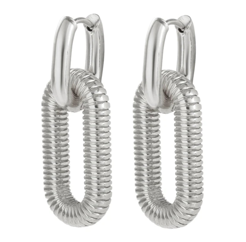 Texture Chain Link Earrings