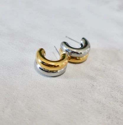 Asía Two Tone Earrings