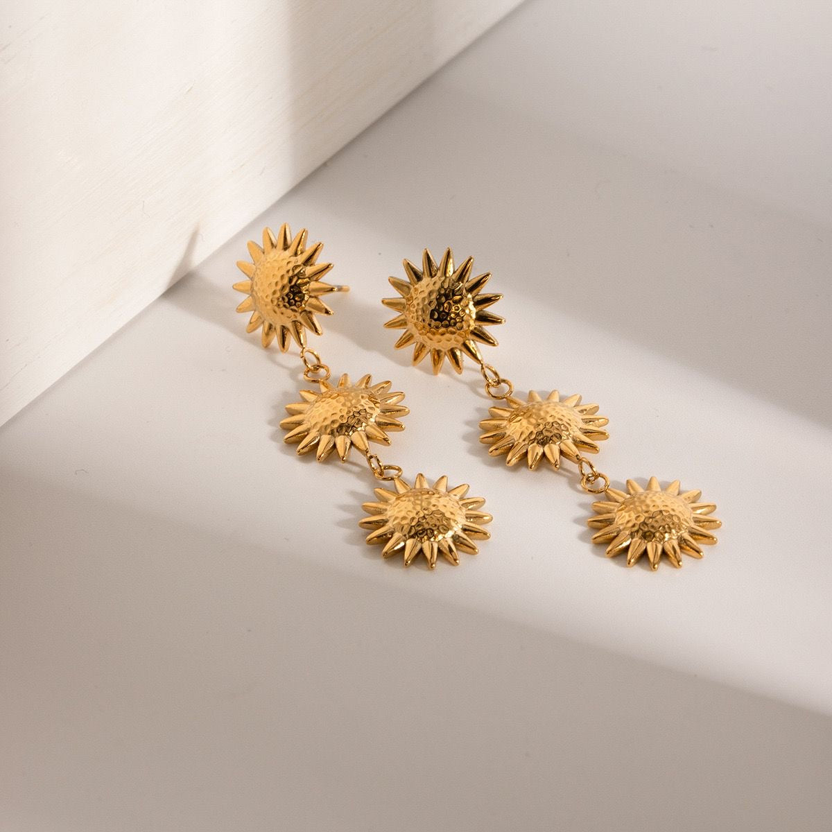 Pendientes Girasoles Dorados