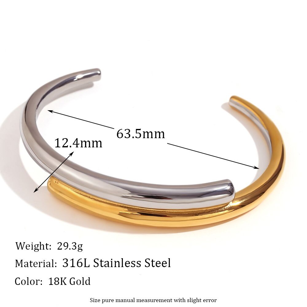 Emilia Two Tone Bracelet Bangle