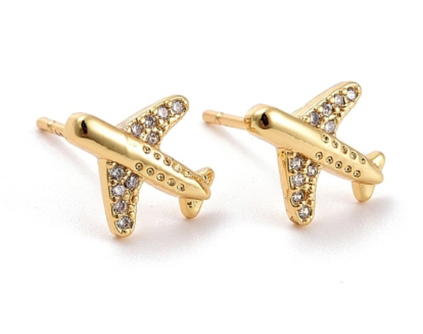 Airplane Stud Earrings