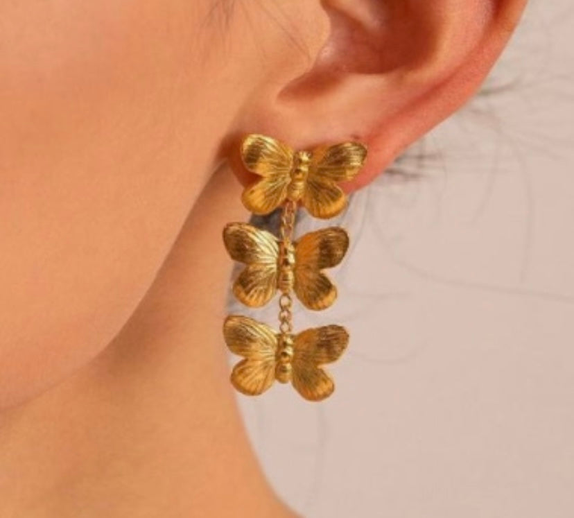 Pendientes de mariposa