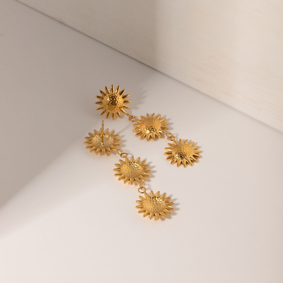 Pendientes Girasoles Dorados