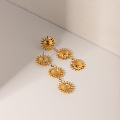 Golden Sunflowers Earrings