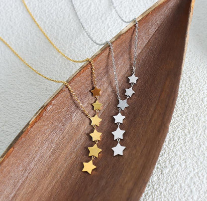 Collar Cadena Estrellas Simple