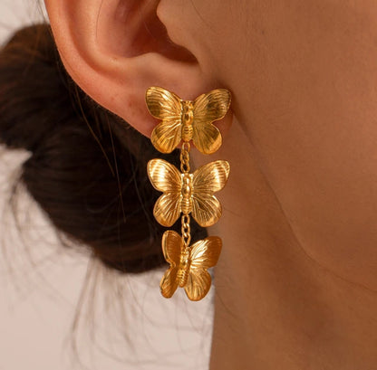 Pendientes de mariposa